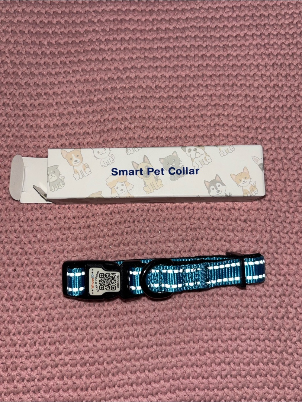 smart QR reflective pet collar XS